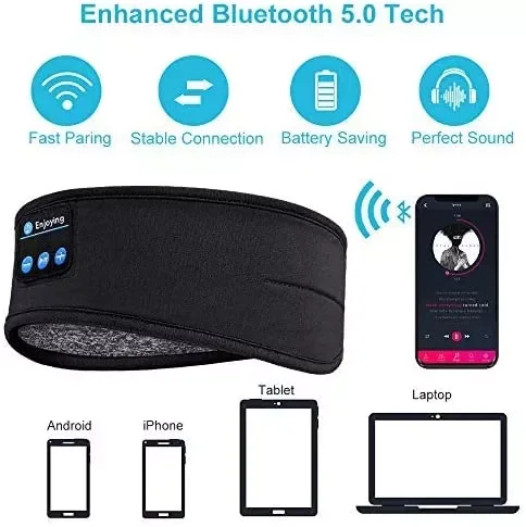 2022 Trend for Side Sleeper Sleeping Headphones Sports Headband Thin Soft Elastic Comfortable Wireless Music Earphones Eye Mask
2022 Trend for Side Sleeper Sleeping Headphones Sports Headband Thin Soft Elastic Comfortable Wireless Music Earphones Eye Mask