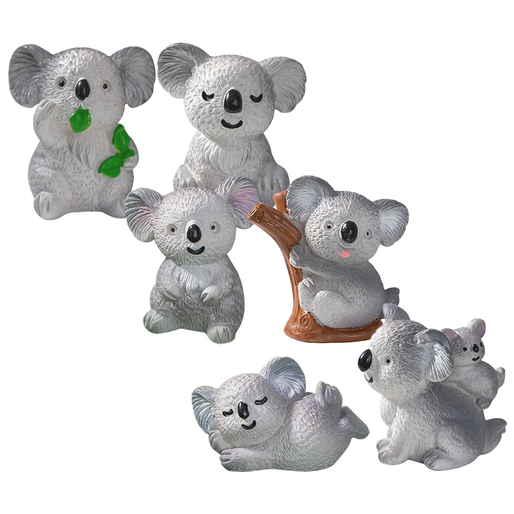 6 Pcs Mini Koala Miniatures Adorn Ornaments Sculpture Resin Figurines Animal Decor
6 Pcs Mini Koala Miniatures Adorn Ornaments Sculpture Resin Figurines Animal Decor