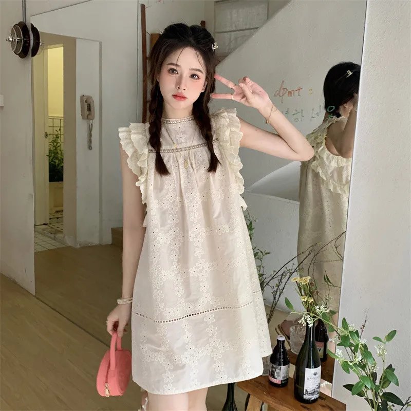 New Fashion Summer Holiday Fairy Mini Dress Sweet Girl Flying Sleeve Loose Casual Dress Hollow Out A Line Little Party Dress
New Fashion Summer Holiday Fairy Mini Dress Sweet Girl Flying Sleeve Loose Casual Dress Hollow Out A Line Little Party Dress