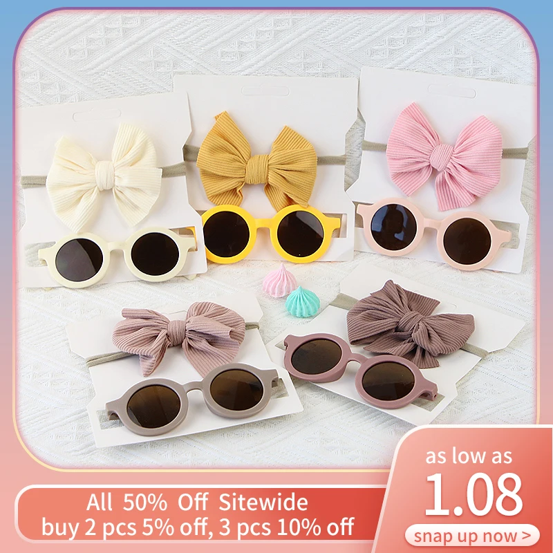 2Pcs/Set Bow Baby Headband Sunglasses Girls Boys Kids Outdoor Travel Sun Glasses Nylon Elastic Hairband Toddler Hair Accessories
2Pcs/Set Bow Baby Headband Sunglasses Girls Boys Kids Outdoor Travel Sun Glasses Nylon Elastic Hairband Toddler Hair Accessories