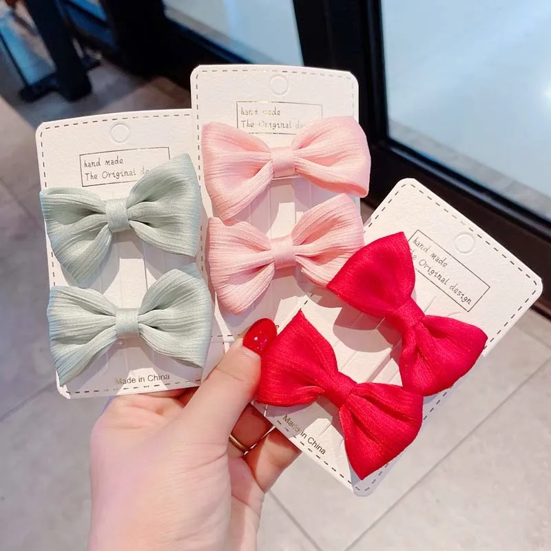 2Pcs/Set Children's Bow Hair Clips Sweet Duckbill Clip Simple Girls Hairpins Women Hair Accessories Korean Hairgrip Headdress
2Pcs/Set Children's Bow Hair Clips Sweet Duckbill Clip Simple Girls Hairpins Women Hair Accessories Korean Hairgrip Headdress