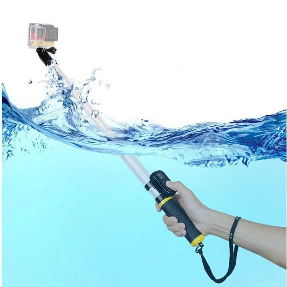 

Gopro Selfie Stick 62CM Crystal Transparent Monopod Waterproof Retract Telescopic Bracket Surf Diving Sports Camera Buoyancy Rod