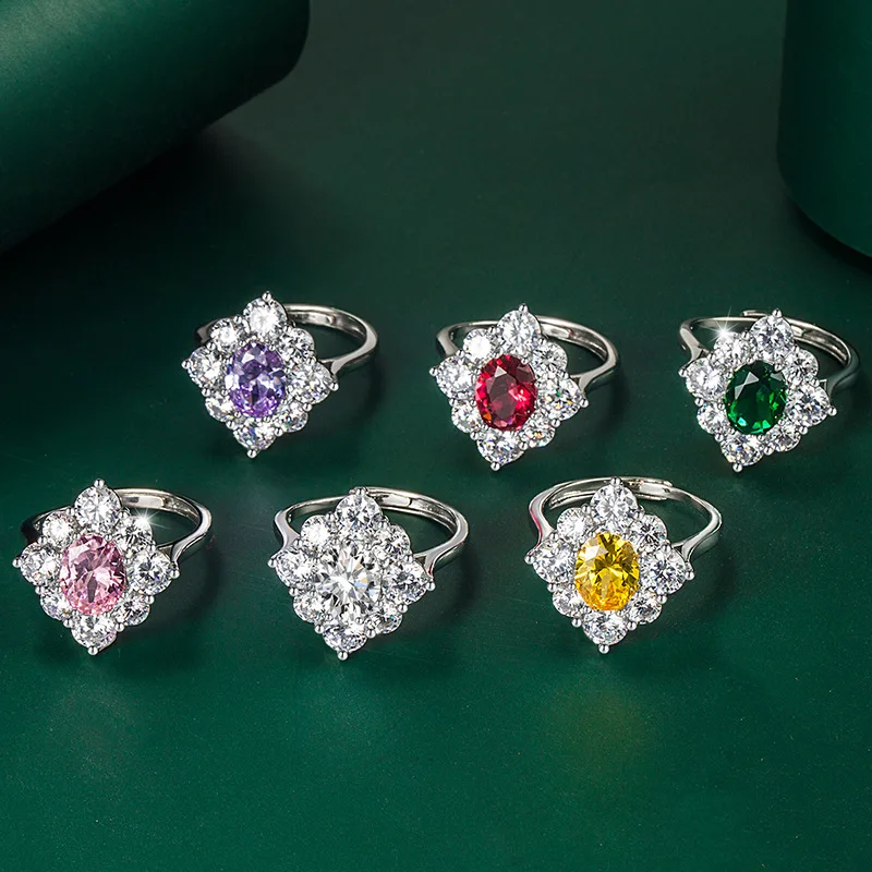 New Shining Zircon Imitation Moissanite Ring Fashion Temperament Colorful Treasure Bridal Wedding Ring Jewelry Wholesale
New Shining Zircon Imitation Moissanite Ring Fashion Temperament Colorful Treasure Bridal Wedding Ring Jewelry Wholesale