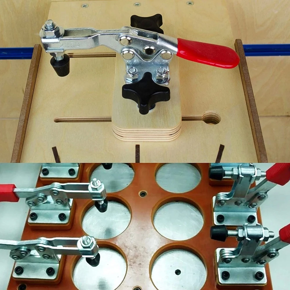 Tools Clamp Toggle Jig Clamp M5*46mm Quick Release Toggle Clamp 110Lbs/50kg GH-101-A Galvanized Iron + Plastic
Tools Clamp Toggle Jig Clamp M5*46mm Quick Release Toggle Clamp 110Lbs/50kg GH-101-A Galvanized Iron + Plastic