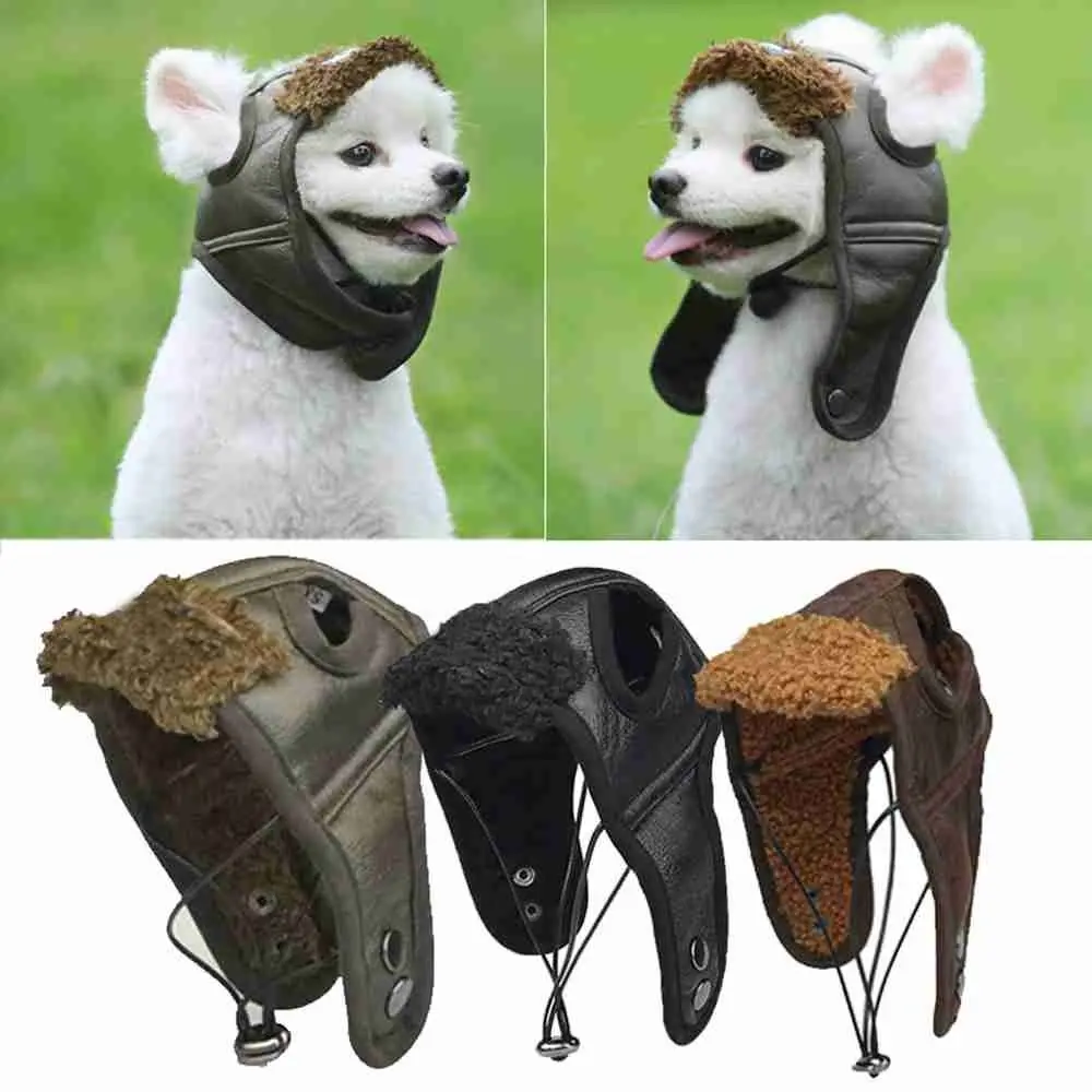 Fashion Leather Warm Earmuffs Winter Pet Headgear Pet Cap Dog Pilot Hat Dog Ear Muffs
Fashion Leather Warm Earmuffs Winter Pet Headgear Pet Cap Dog Pilot Hat Dog Ear Muffs