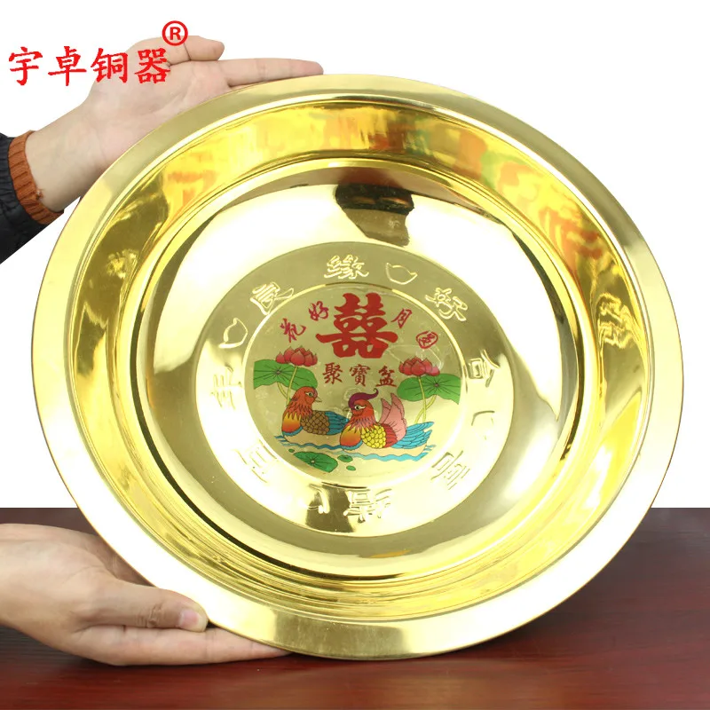 Yuzhuo Bronze Ware Pure Copper Basin Thickened Cornucopia Brass Basin Wedding Basin Wedding Supplies Crafts Ornaments
Yuzhuo Bronze Ware Pure Copper Basin Thickened Cornucopia Brass Basin Wedding Basin Wedding Supplies Crafts Ornaments