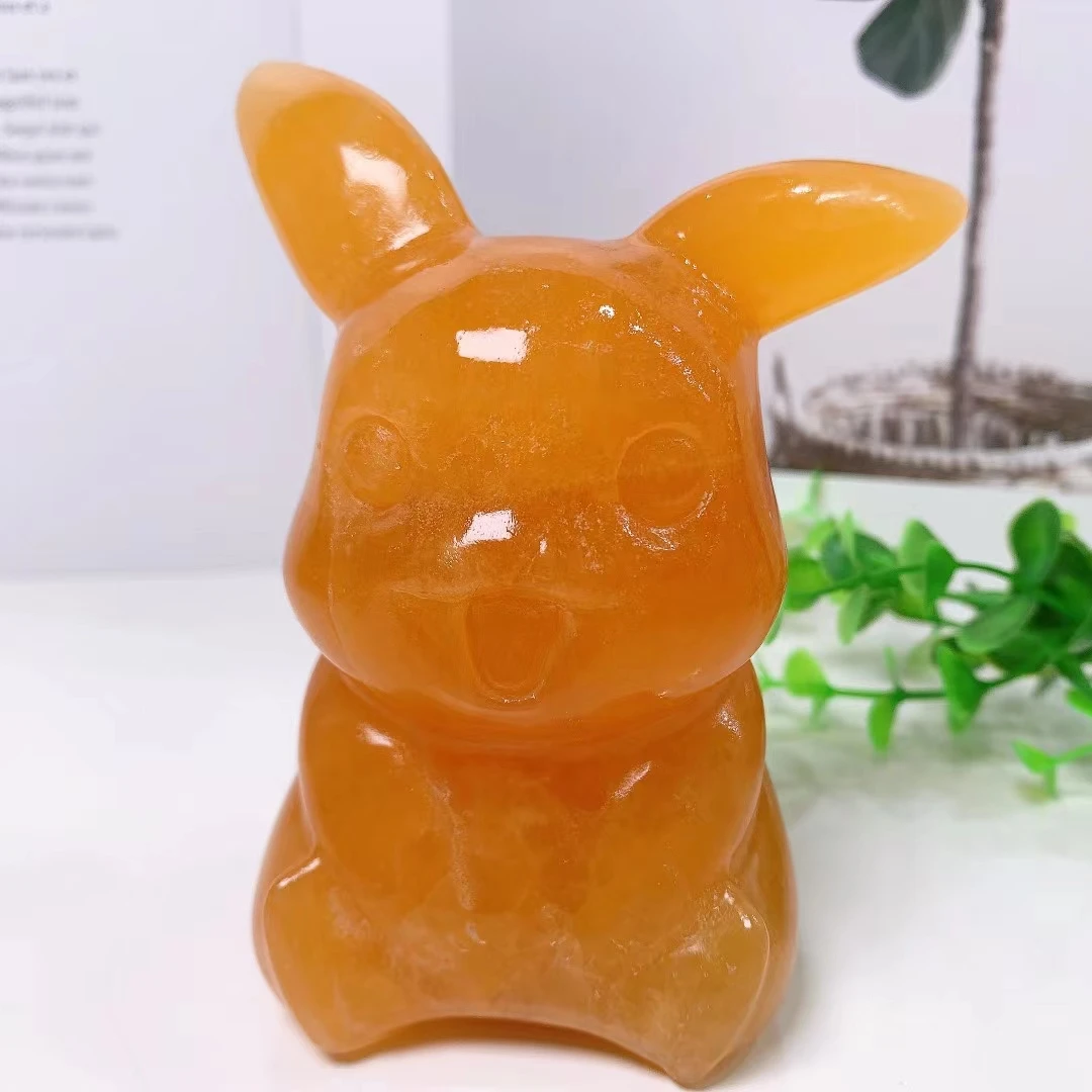 60mm Natural Crystal Carving Orange Calcite Carving Magic Baby Pikachu Ornament Energy Carving Children's Gift 1pcs
60mm Natural Crystal Carving Orange Calcite Carving Magic Baby Pikachu Ornament Energy Carving Children's Gift 1pcs