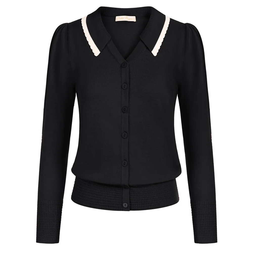 BP Women Sweater Cardigan Vintage Elegant Knitwear Lapel Collar Sweater Long Sleeve V-Neck Coats Korean Causal Solid Top
BP Women Sweater Cardigan Vintage Elegant Knitwear Lapel Collar Sweater Long Sleeve V-Neck Coats Korean Causal Solid Top