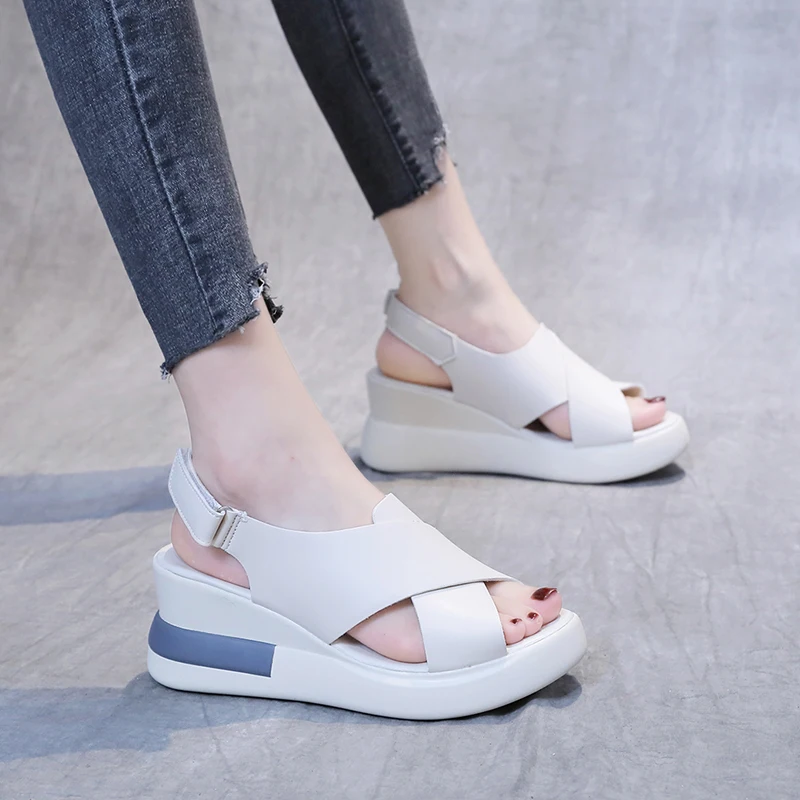Beige Heeled Sandals Female Shoe Muffins shoe Open Toe Clogs Wedge Buckle Strap Espadrilles Platform 2022 Women's Black Girls Co
Beige Heeled Sandals Female Shoe Muffins shoe Open Toe Clogs Wedge Buckle Strap Espadrilles Platform 2022 Women's Black Girls Co