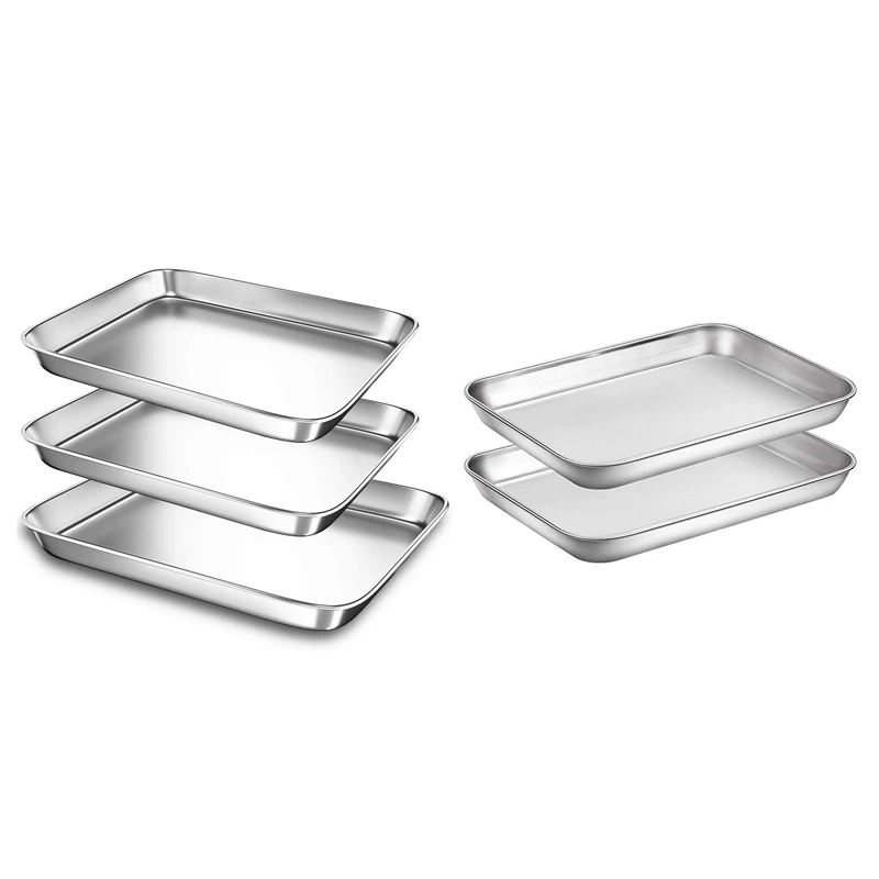 3 Pcs Baking Sheet Pans For Toaster Oven, Rectangle Tray With 2 Pcs Baking Sheets Set Chef Cookie Sheets Baking Pans
3 Pcs Baking Sheet Pans For Toaster Oven, Rectangle Tray With 2 Pcs Baking Sheets Set Chef Cookie Sheets Baking Pans