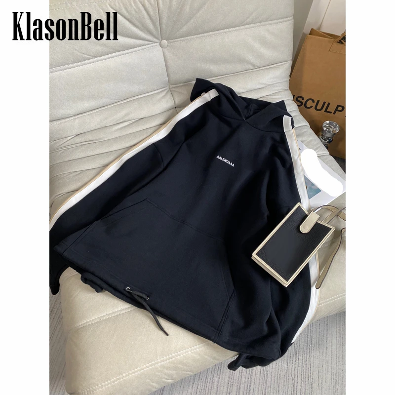 9,19 KlasonBell, уличная толстовка с капюшоном, полосатая, с кулиской, дизайнерская, с вышивкой, с надписью, свободная, женская
9,19 KlasonBell, уличная толстовка с капюшоном, полосатая, с кулиской, дизайнерская, с вышивкой, с надписью, свободная, женская