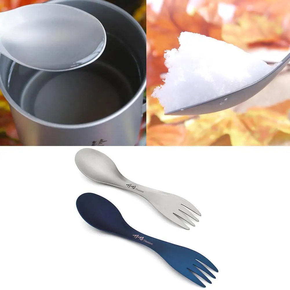 Titanium Spork Spoon Ultralight Cookware Portable for Outdoor Camping Picnic Accessories Hiking Travel 2in1 Tableware
Titanium Spork Spoon Ultralight Cookware Portable for Outdoor Camping Picnic Accessories Hiking Travel 2in1 Tableware