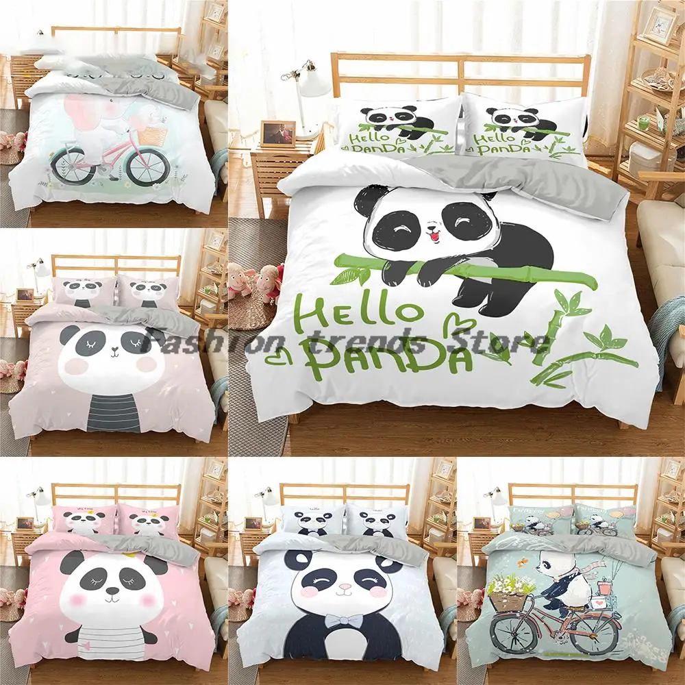 ZEIMON 2/3 Pieces Panda Duvet Cover Set Cartoon Animal Bedding Kids Boys Girls Quilt Cover Queen Drop shipping
ZEIMON 2/3 Pieces Panda Duvet Cover Set Cartoon Animal Bedding Kids Boys Girls Quilt Cover Queen Drop shipping