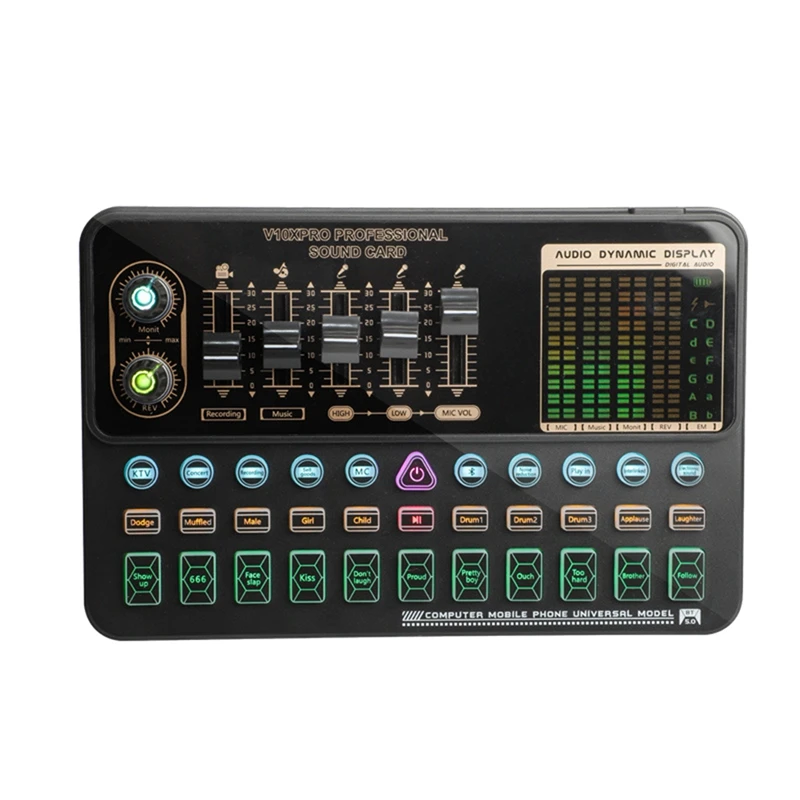 V10 PRO Sound Card For PC Computer Phone Karaoke Live Singing Gaming Bluetooth Wireless Accompaniment
V10 PRO Sound Card For PC Computer Phone Karaoke Live Singing Gaming Bluetooth Wireless Accompaniment