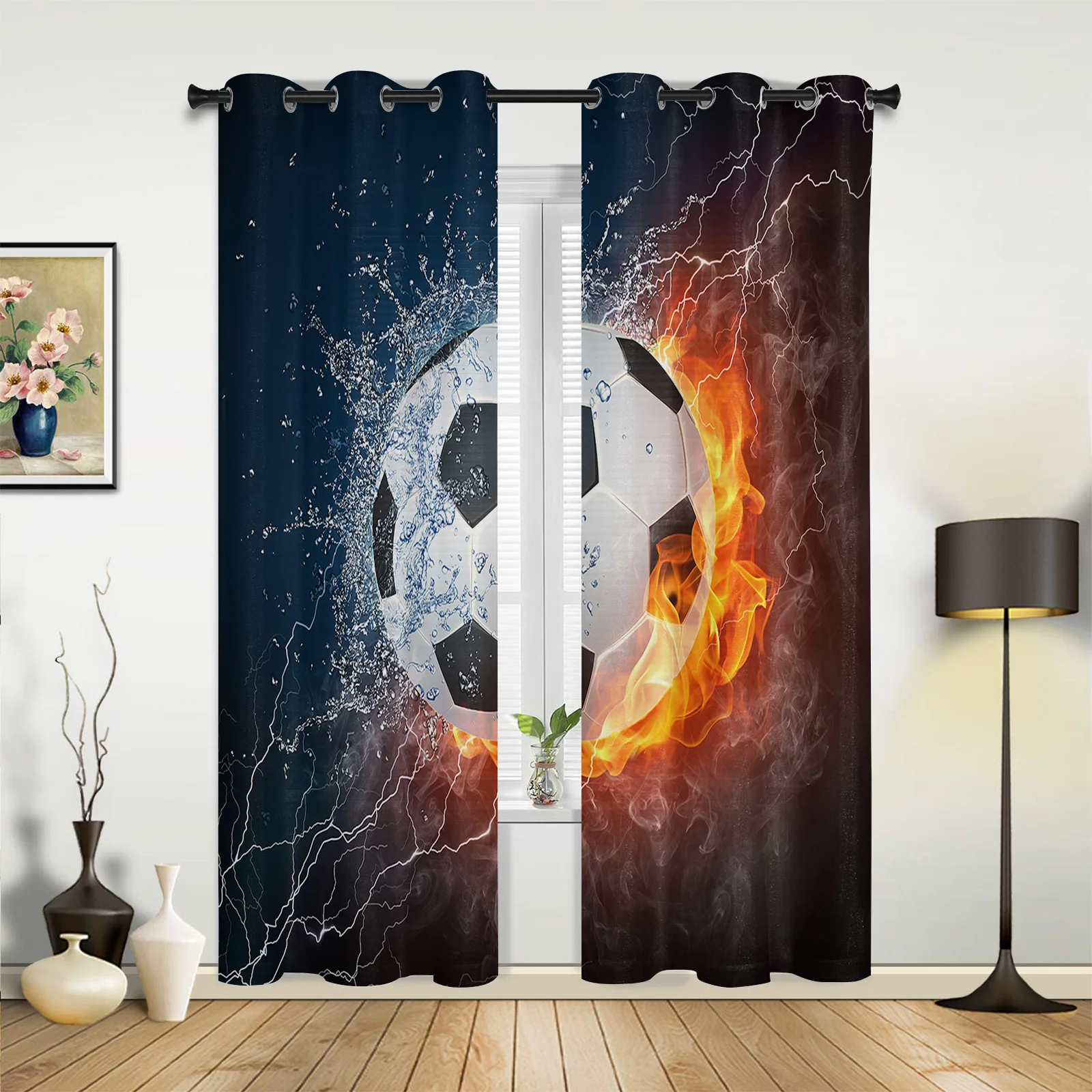 Soccer Football Game Fire Water Curtains for Bedroom Living Room Drapes Kitchen Children's Room Window Curtain Modern Home Decor
Soccer Football Game Fire Water Curtains for Bedroom Living Room Drapes Kitchen Children's Room Window Curtain Modern Home Decor