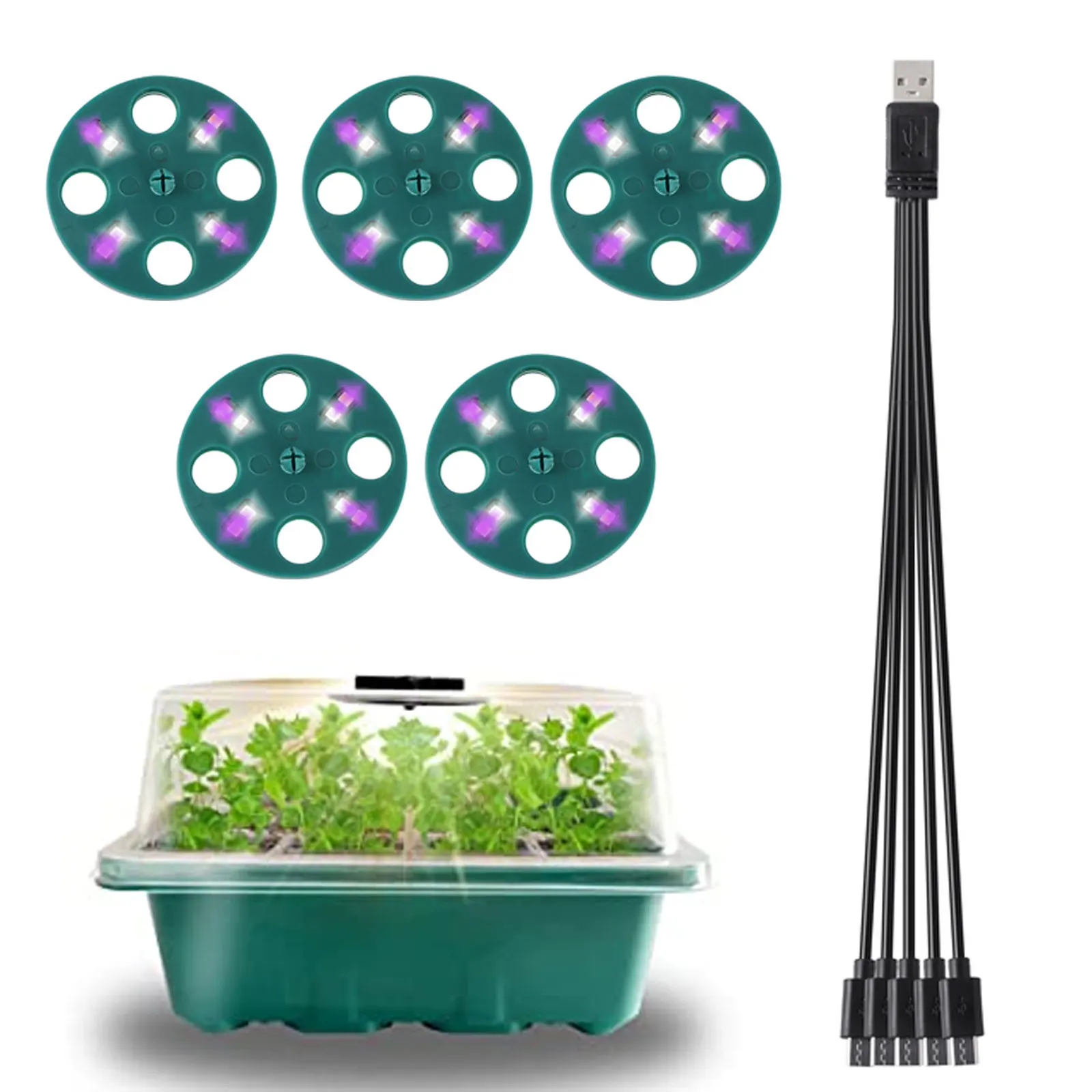 Plant LED Light For Plant Seed Starter Trays Nursery Pots Seedling Tray Planter Plant Growing Nursery Pot Adjustable Ventilation
Plant LED Light For Plant Seed Starter Trays Nursery Pots Seedling Tray Planter Plant Growing Nursery Pot Adjustable Ventilation