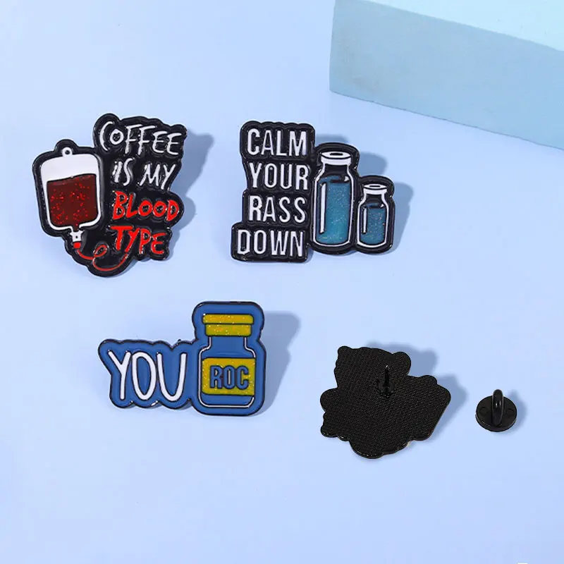Medical Series Metal Enamel Brooches Bag Coffee Bottle Shape Alloy Clothing Lapel Pin Accessories Backpack Badge Jewelry
Medical Series Metal Enamel Brooches Bag Coffee Bottle Shape Alloy Clothing Lapel Pin Accessories Backpack Badge Jewelry