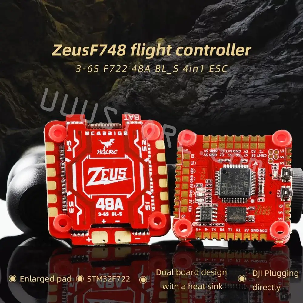 Контроллер полета HGLRC Zeus F748 Stack F722 F7 OSD 3-6S с 5 в 9 В BEC и 48A4in1 ESC поддержка Caddx DJI Air Unit для FPV радиоуправляемого дрона
Контроллер полета HGLRC Zeus F748 Stack F722 F7 OSD 3-6S с 5 в 9 В BEC и 48A4in1 ESC поддержка Caddx DJI Air Unit для FPV радиоуправляемого дрона