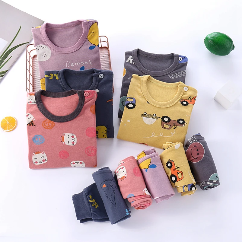 Children Spring Underwear Tracksuit Clothing Set Baby Boy Cartoon Full Sleeve Tops Tee Pants Suit Fall Toddler Girl Outfits 2022 
Children Spring Underwear Tracksuit Clothing Set Baby Boy Cartoon Full Sleeve Tops Tee Pants Suit Fall Toddler Girl Outfits 2022