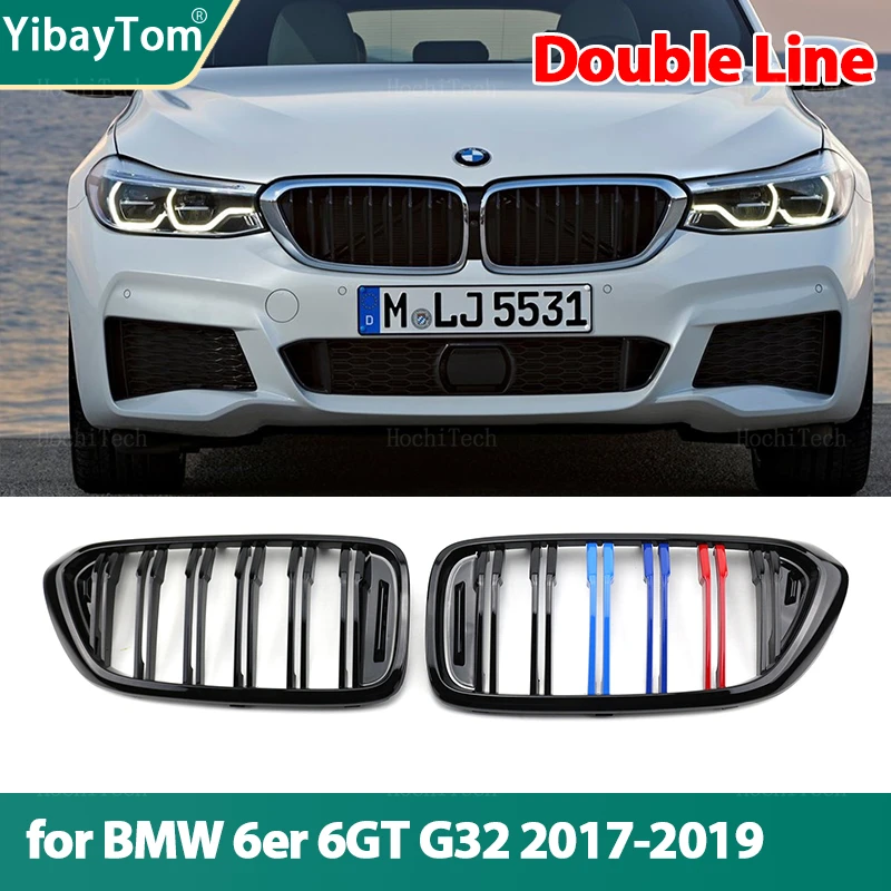 

Передняя решетка для радиатора гоночная решетка подходит для BMW 6 серии GT 6GT G32 2018-2020 автомобильные аксессуары сменная деталь двойная планка