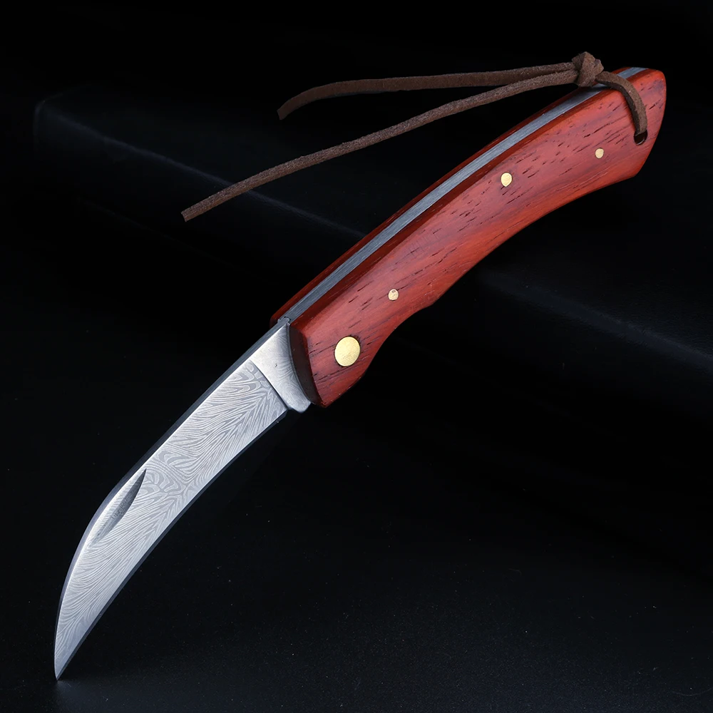 Складной Фруктовый нож с деревянной ручкой, дамасский банан, маленький scimitar нож для ананаса
Складной Фруктовый нож с деревянной ручкой, дамасский банан, маленький scimitar нож для ананаса