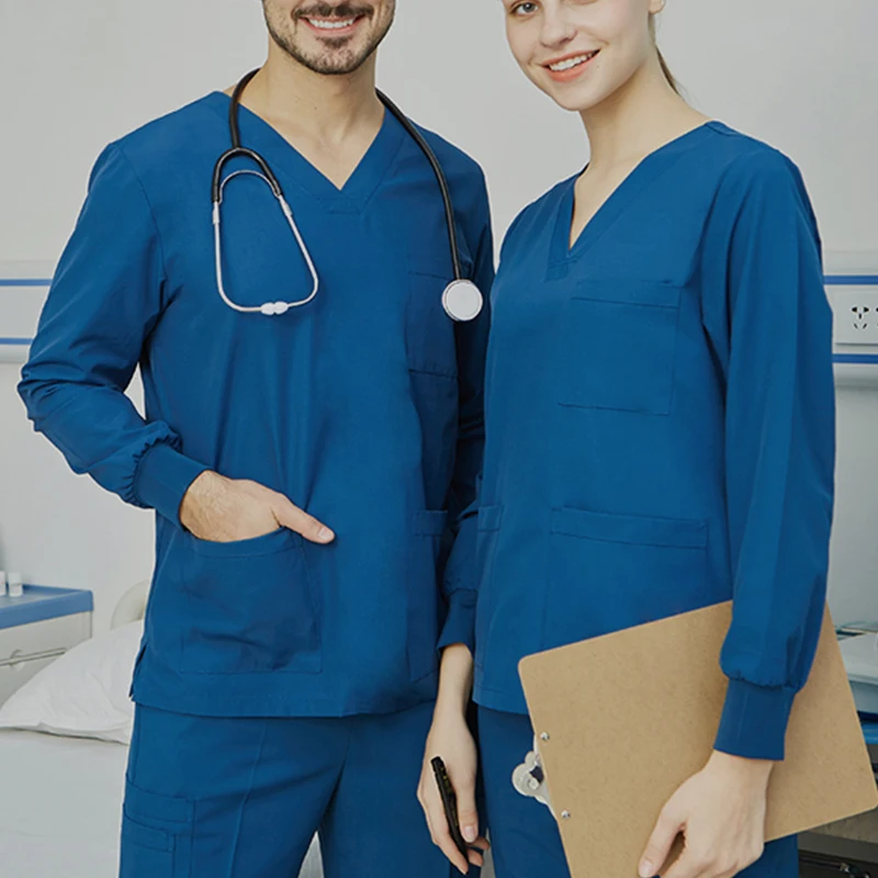 Plug Size Men Scrub Medical Uniform Women Shirt Short Sleeve Doctor Workwear V Neck Nursing Clothes Surgical Overalls
Plug Size Men Scrub Medical Uniform Women Shirt Short Sleeve Doctor Workwear V Neck Nursing Clothes Surgical Overalls