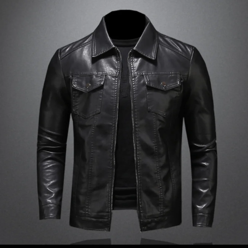 Черная модная городская куртка из искусственной кожи с лацканами бойфренд весна-осень мужская куртка на молнии с карманами 2022 Простая мужс...
Черная модная городская куртка из искусственной кожи с лацканами бойфренд весна-осень мужская куртка на молнии с карманами 2022 Простая мужс...