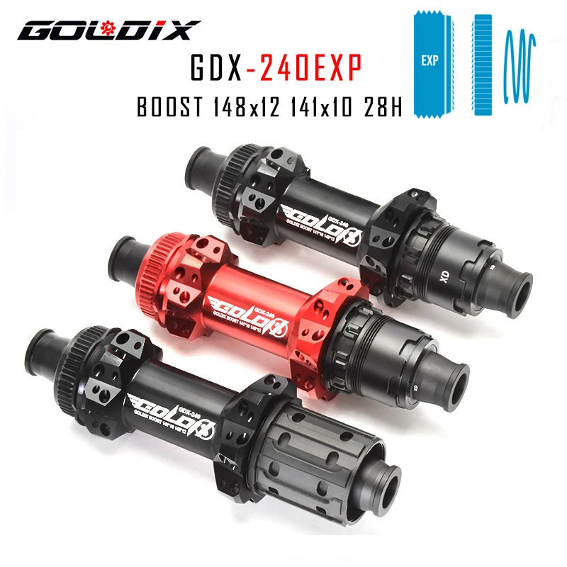 GOLDIX 240 EXP DT180 MTB Bike hub 28 holes Center Lock Disc Brake 110*15 /148*12mm Ultra Light through shaft mtb hub
GOLDIX 240 EXP DT180 MTB Bike hub 28 holes Center Lock Disc Brake 110*15 /148*12mm Ultra Light through shaft mtb hub