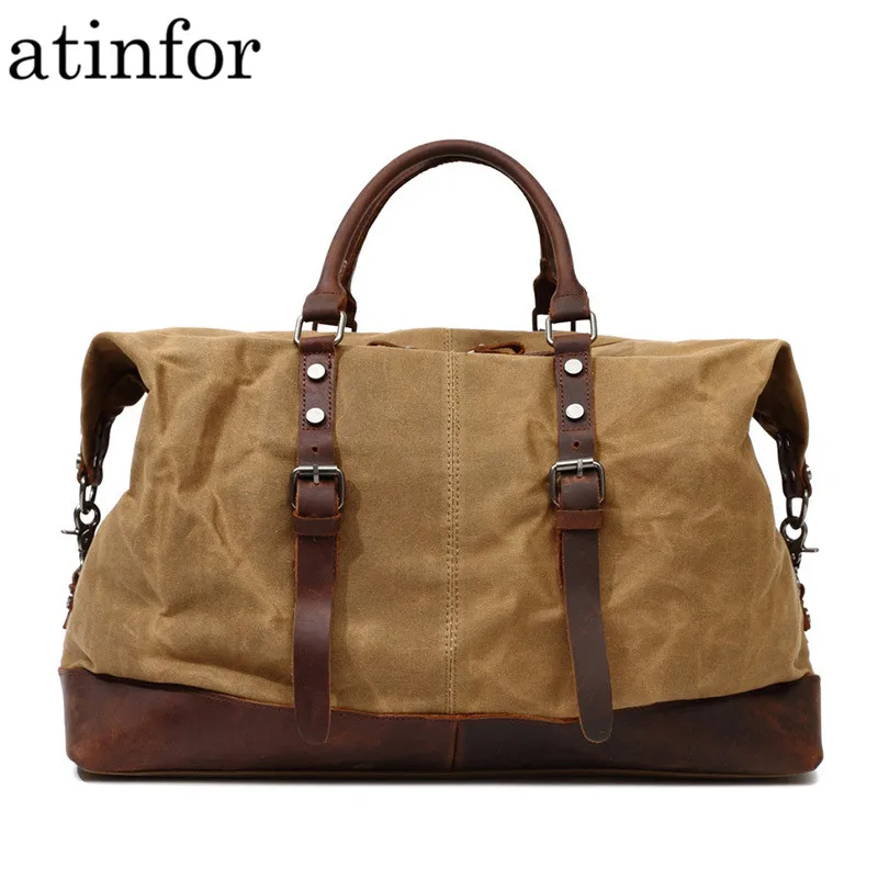 Men Travel Bag Big Vintage Waterproof Canvas with Genuine Leather Weekend Traveling Duffle Bags Large Carry on Luggage Bag
Men Travel Bag Big Vintage Waterproof Canvas with Genuine Leather Weekend Traveling Duffle Bags Large Carry on Luggage Bag