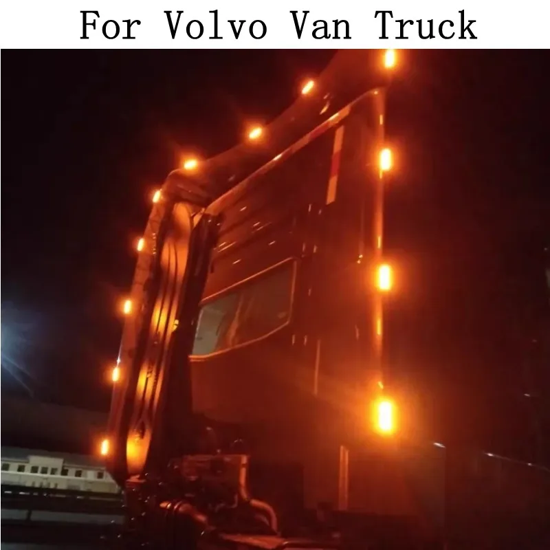 

24V LED Flashing Truck Ambient Light Roof Bumper Door Lamp Trailer Lorry Caravan Accessories Decoration For Volvo Van Truck