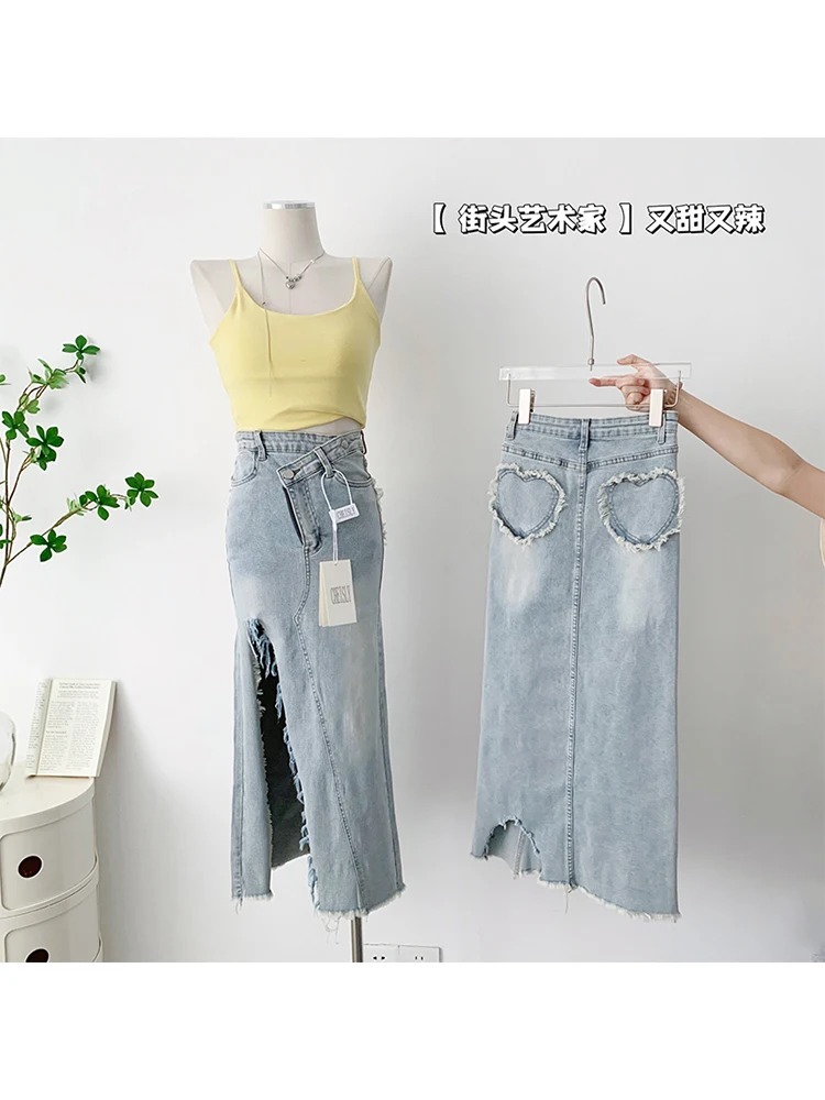 Женская юбка-трапеция в Корейском стиле, винтажная джинсовая юбка с высокой талией и разрезом в стиле Харадзюку, модель Y2k в стиле 90-х на лето, 2023
Женская юбка-трапеция в Корейском стиле, винтажная джинсовая юбка с высокой талией и разрезом в стиле Харадзюку, модель Y2k в стиле 90-х на лето, 2023