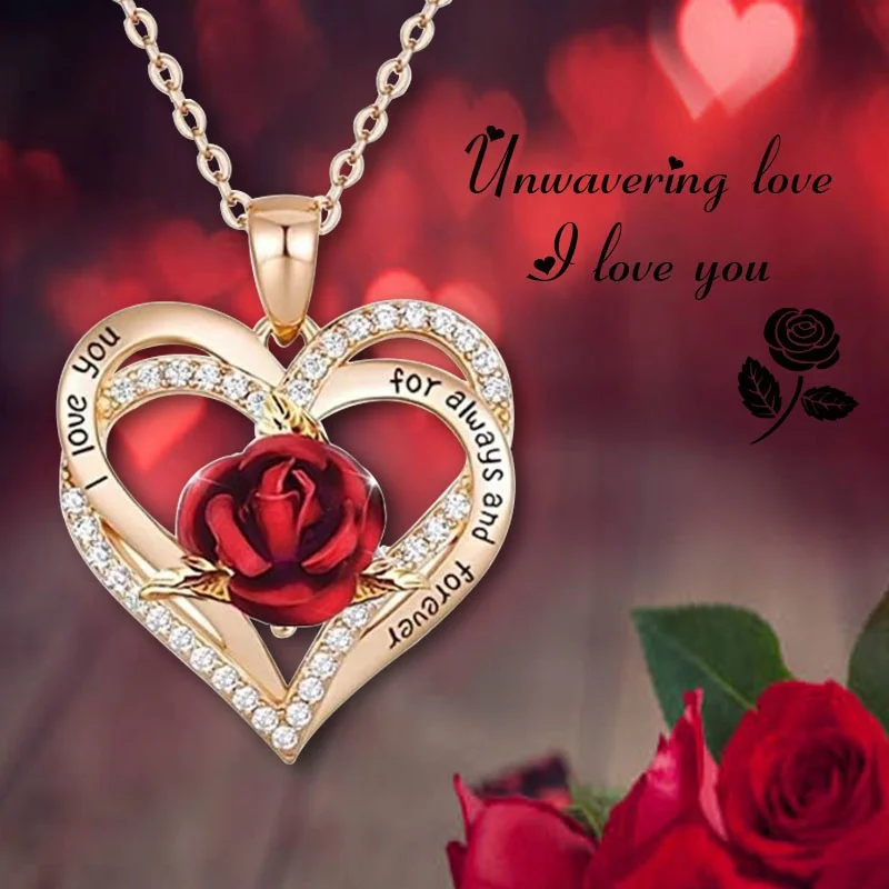 Classic Retro Rose Heart Necklace Sweet and Romantic Gifts for Mom Women Jewelry European and American Jewelry Accessories
Classic Retro Rose Heart Necklace Sweet and Romantic Gifts for Mom Women Jewelry European and American Jewelry Accessories