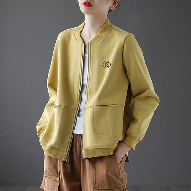 Golf Wear Women Jacket Sweatshirt Zipper Long Sleeve Cardigan Coats tops Ladies Tennis Ladies Golf clothing Loose Woman Sweater
Golf Wear Women Jacket Sweatshirt Zipper Long Sleeve Cardigan Coats tops Ladies Tennis Ladies Golf clothing Loose Woman Sweater