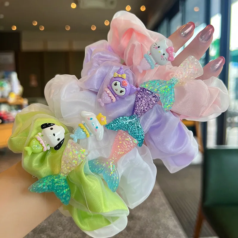 5pcs Sanrioed Pocahcoo Hello Kitty Kuromi Cinnamoroll Melody Hair Rope Cute Girly Double Mesh Large Intestine Circle Rubber Band
5pcs Sanrioed Pocahcoo Hello Kitty Kuromi Cinnamoroll Melody Hair Rope Cute Girly Double Mesh Large Intestine Circle Rubber Band