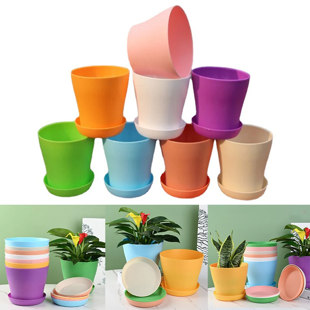 10Pcs Random Color Mini PP Plants Flower Pot Colorful Durable Succulent Pot Flowerpot Home Decor With Saucer Tray Drainage Holes
10Pcs Random Color Mini PP Plants Flower Pot Colorful Durable Succulent Pot Flowerpot Home Decor With Saucer Tray Drainage Holes