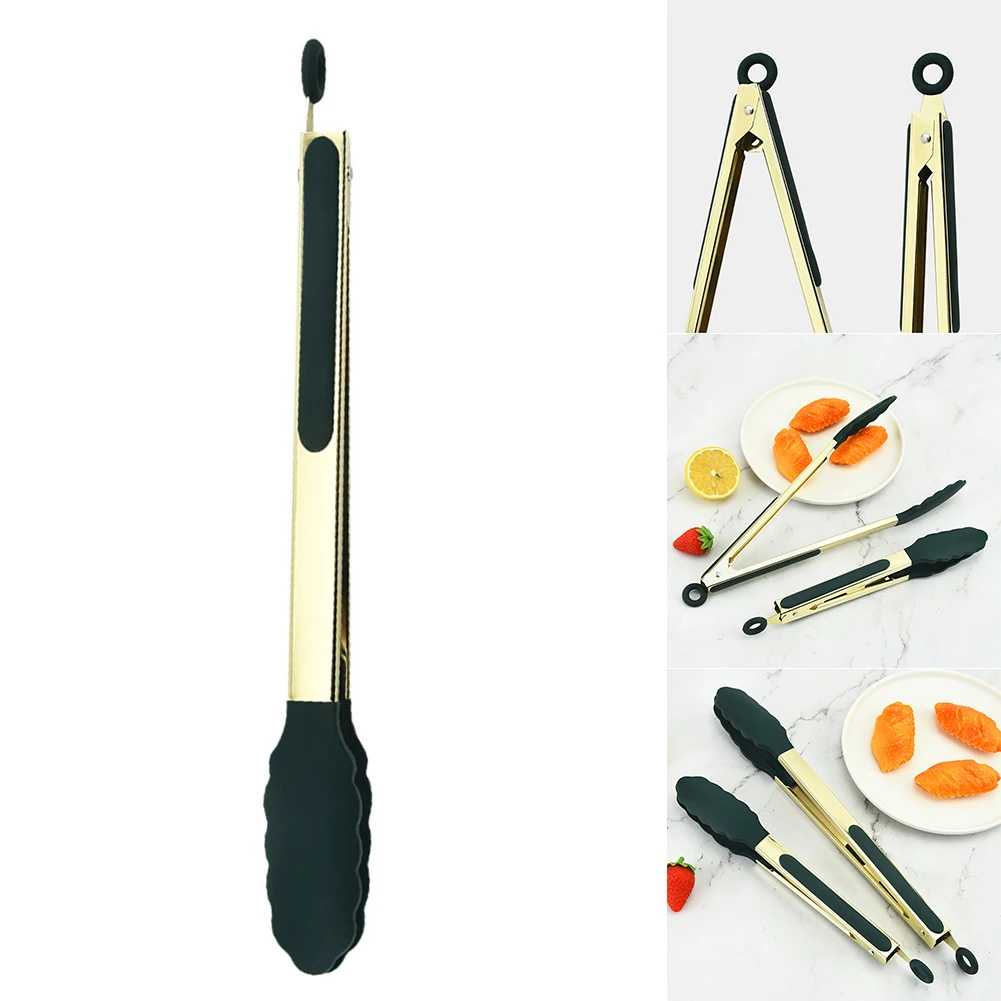 Silicone Food Tong Stainless Steel BBQ Grill Clips Multipurpose Bread Clip Buffet Clip 34.8*3.5 Cm Kitchen Accessories
Silicone Food Tong Stainless Steel BBQ Grill Clips Multipurpose Bread Clip Buffet Clip 34.8*3.5 Cm Kitchen Accessories
