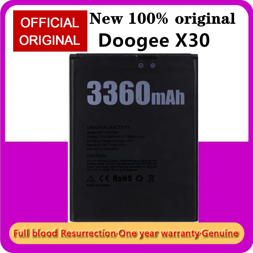 100% Original 3360mAh BAT17613360 Battery for DOOGEE X30 High Quality Batteries with Tracking Number
100% Original 3360mAh BAT17613360 Battery for DOOGEE X30 High Quality Batteries with Tracking Number