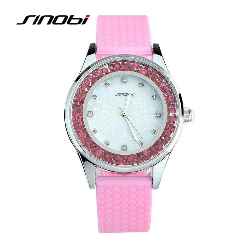 SINOBI Fashion Women's Diamonds Wrist Watches Silicone Watchs Luxury Brand Ladies Geneva Quartz Clock Females relogio masculino
SINOBI Fashion Women's Diamonds Wrist Watches Silicone Watchs Luxury Brand Ladies Geneva Quartz Clock Females relogio masculino