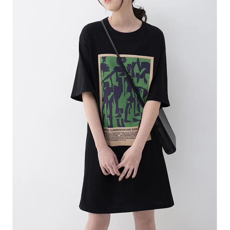 Women Printed Loose Casual Tunics Korean Fashion Sweet Solid T-shirt Summer Short Sleeve Straight Pullovers
Women Printed Loose Casual Tunics Korean Fashion Sweet Solid T-shirt Summer Short Sleeve Straight Pullovers