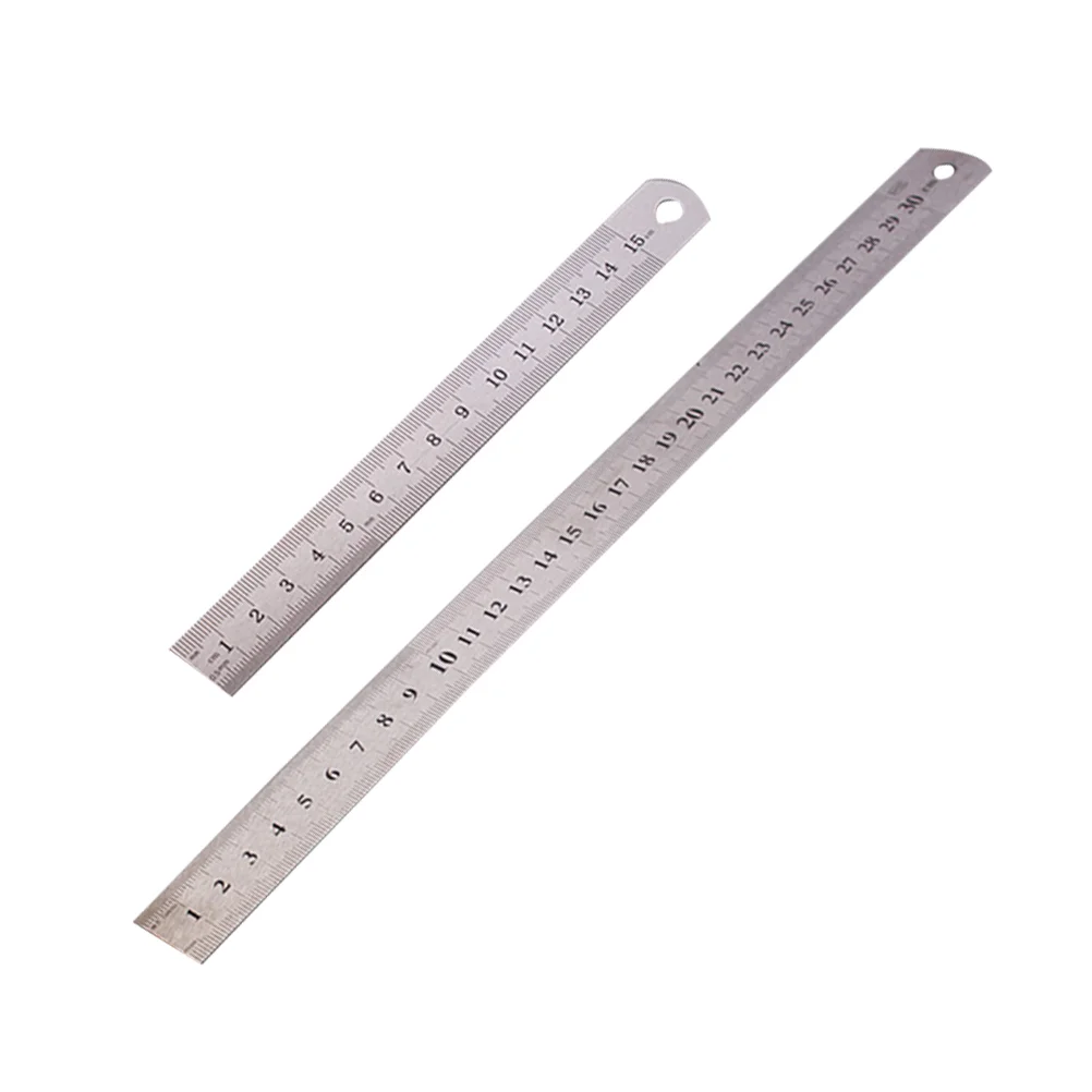 2Pcs Stainless Steel Ruler Metal Ruler 15cm/30cm for Engineering School Office Drawing
2Pcs Stainless Steel Ruler Metal Ruler 15cm/30cm for Engineering School Office Drawing