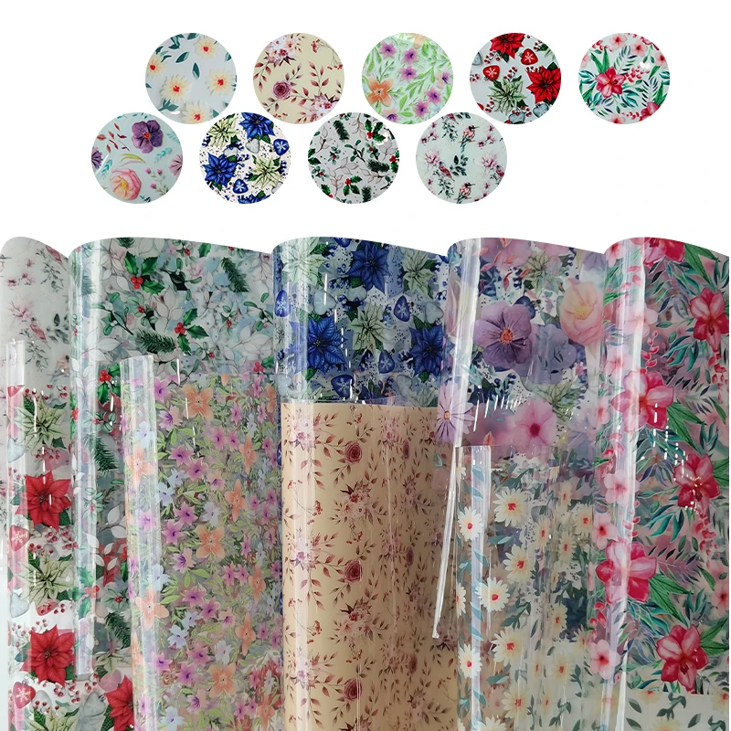 Flower Theme Transparent PVC Printing Faux Leather Sheets Bag Material Vinyl Fabric for DIY Bow Earring Making 46*135cm
Flower Theme Transparent PVC Printing Faux Leather Sheets Bag Material Vinyl Fabric for DIY Bow Earring Making 46*135cm