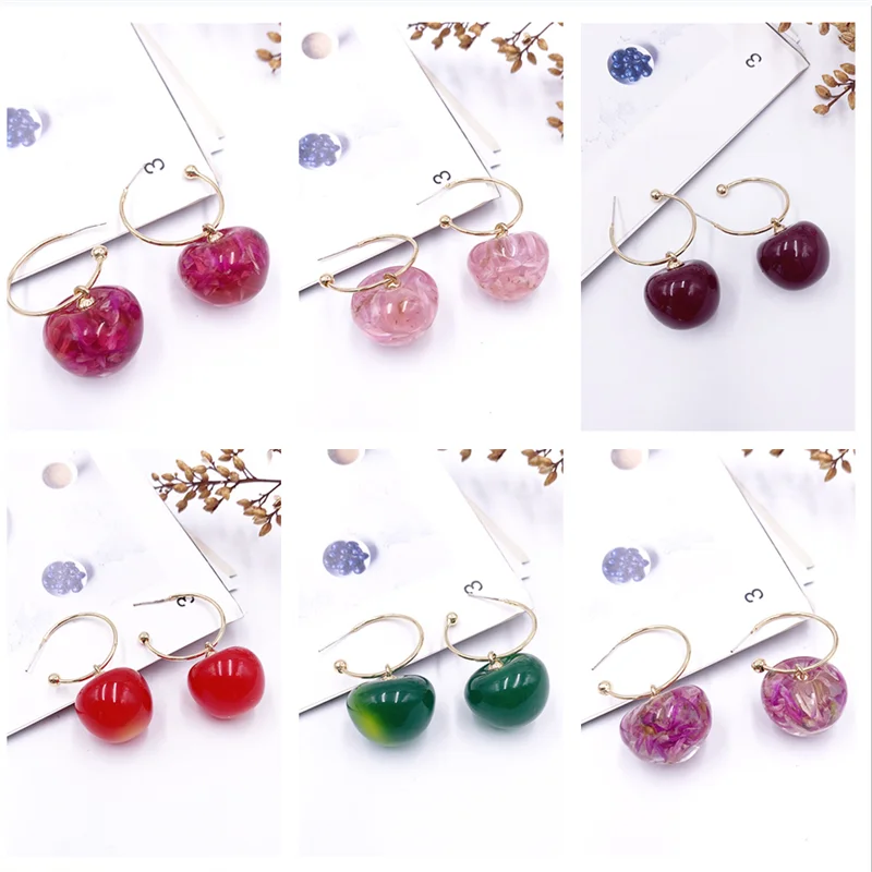 Multiple Cute Clear Resin Cherry Earrings for Women 2020 Transparent Real Dye Flower Inside Cherry Drop Earrings Party Jewelry
Multiple Cute Clear Resin Cherry Earrings for Women 2020 Transparent Real Dye Flower Inside Cherry Drop Earrings Party Jewelry