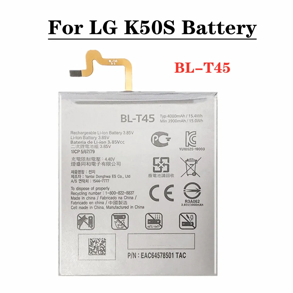 Новый аккумулятор BLT45 BL-T45 4000 мАч для LG K50S 2019 LMX540HM X540 X540EMW BL T45, высококачественный аккумулятор
Новый аккумулятор BLT45 BL-T45 4000 мАч для LG K50S 2019 LMX540HM X540 X540EMW BL T45, высококачественный аккумулятор