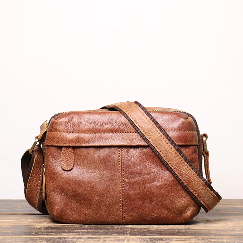 Vintage Men Bag Genuine Leather Crossbody Bags High Quality Male Messenger Bag Small Flap Men's Shoulder Bags
Vintage Men Bag Genuine Leather Crossbody Bags High Quality Male Messenger Bag Small Flap Men's Shoulder Bags