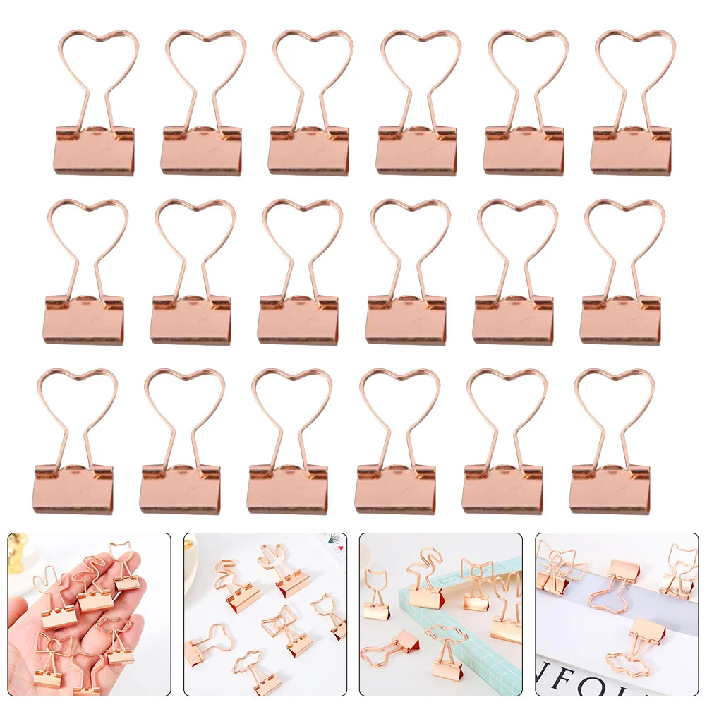 

20 Pcs Little Clip File Organizing Clips Paper Folders Major Binder Metal Office Stationery Mini Accessories for desk