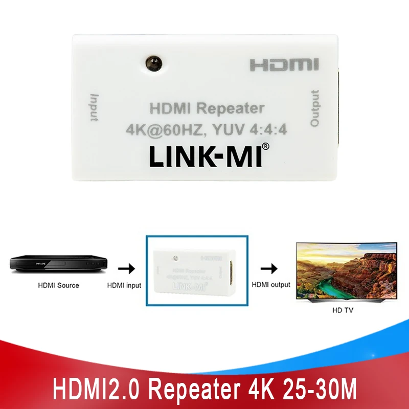 Усилитель сигнала HDMI, LINK-MI, 30 м, 2,0, 4K при 60 Гц, YUV 4:4:4, мини-усилитель сигнала HDMI, удлинитель, 3D видео, Совместимость с HDCP2.2/1,4
Усилитель сигнала HDMI, LINK-MI, 30 м, 2,0, 4K при 60 Гц, YUV 4:4:4, мини-усилитель сигнала HDMI, удлинитель, 3D видео, Совместимость с HDCP2.2/1,4