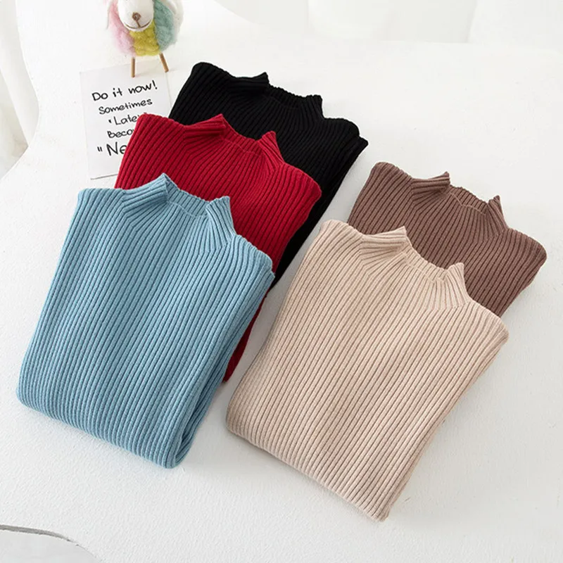 2022 Girls Autumn Sweaters for 2-14Y Kids Knit Pullover Tops Thicken Plush Fleece Warm Winter High Neck Knit Top Tshirt
2022 Girls Autumn Sweaters for 2-14Y Kids Knit Pullover Tops Thicken Plush Fleece Warm Winter High Neck Knit Top Tshirt