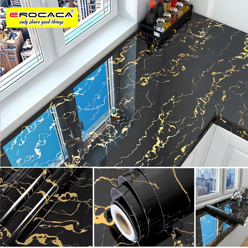 Self Adhesive Marble Wallpaper Vinyl Film Waterproof Wall Stickers Bathroom Kitchen Cupboard Room Decoration Sticky Paper Decal
Self Adhesive Marble Wallpaper Vinyl Film Waterproof Wall Stickers Bathroom Kitchen Cupboard Room Decoration Sticky Paper Decal