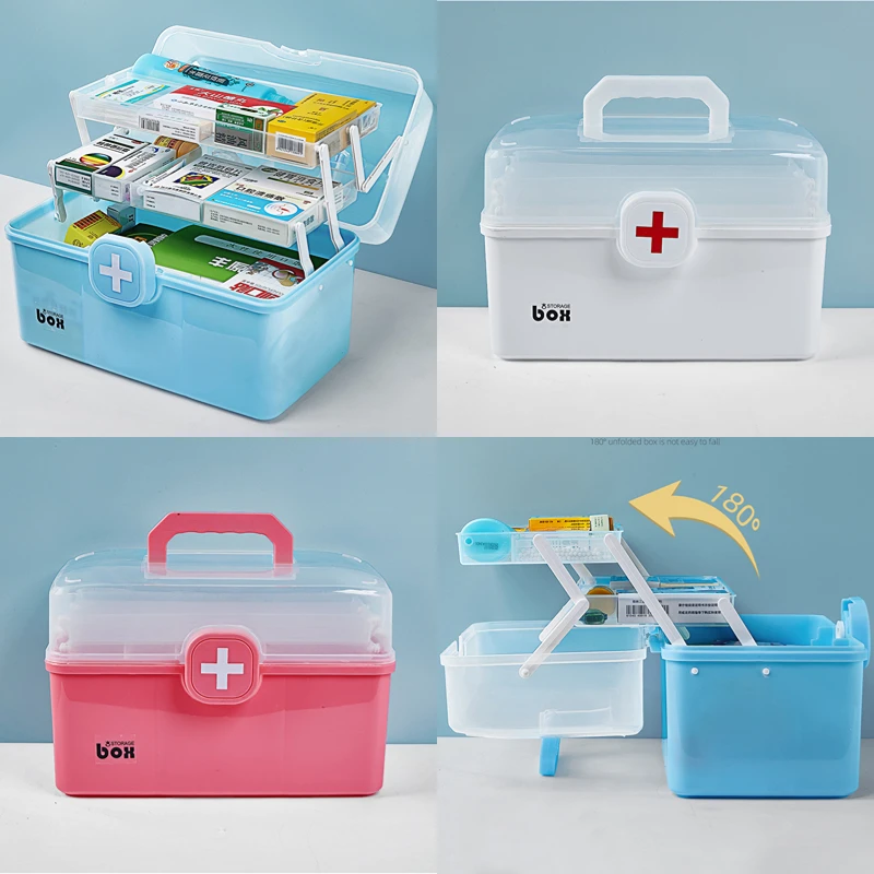 3 Layer Portable Folding Large Medicine Box Organizer Storage First Aid Kit Home Drugbox Family Emergency Kit Toolbox Organize
3 Layer Portable Folding Large Medicine Box Organizer Storage First Aid Kit Home Drugbox Family Emergency Kit Toolbox Organize