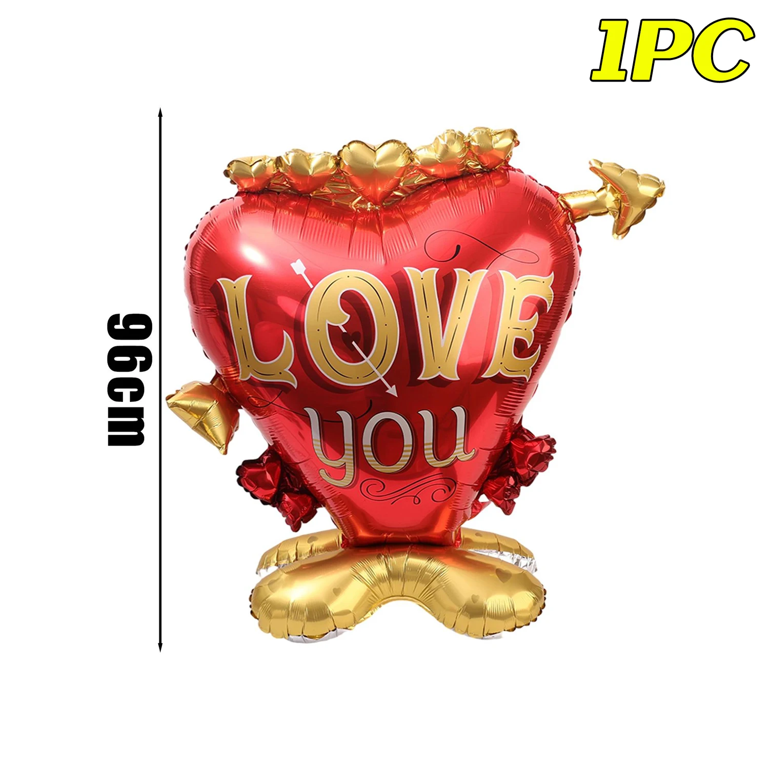 Стоячие сердечные шары из алюминиевой пленки LOVE YOU 6 штук
Стоячие сердечные шары из алюминиевой пленки LOVE YOU 6 штук